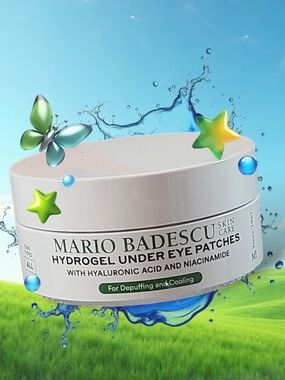 Mario Badescu Hydrogel Under Eye Patches - For Depuffing & Cooling 60 Patches